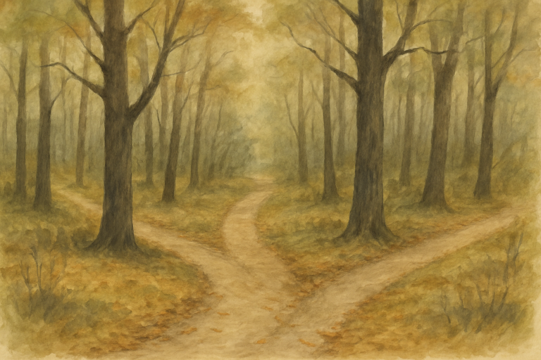 The road not taken / Vegen eg ikkje gjekk